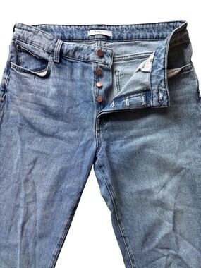 Fidelity Denim Button Fly Straight Leg Jeans Medium Wash Made in USA